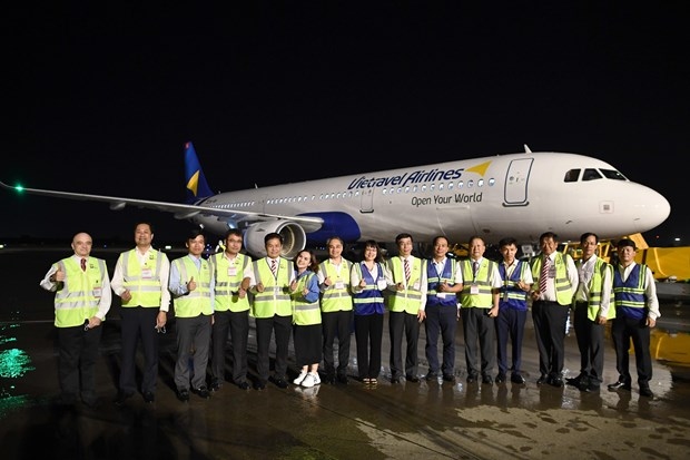 越游航空在新山一国际机场接收首架飞机549675_ 越游航空在新山一国际机场接收首架飞机