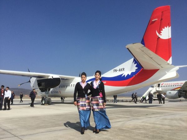 中国新舟60飞机交付尼泊尔途中。（中国航空工业供图）