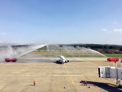 奥凯航空天津直飞青森定期航班正式启航