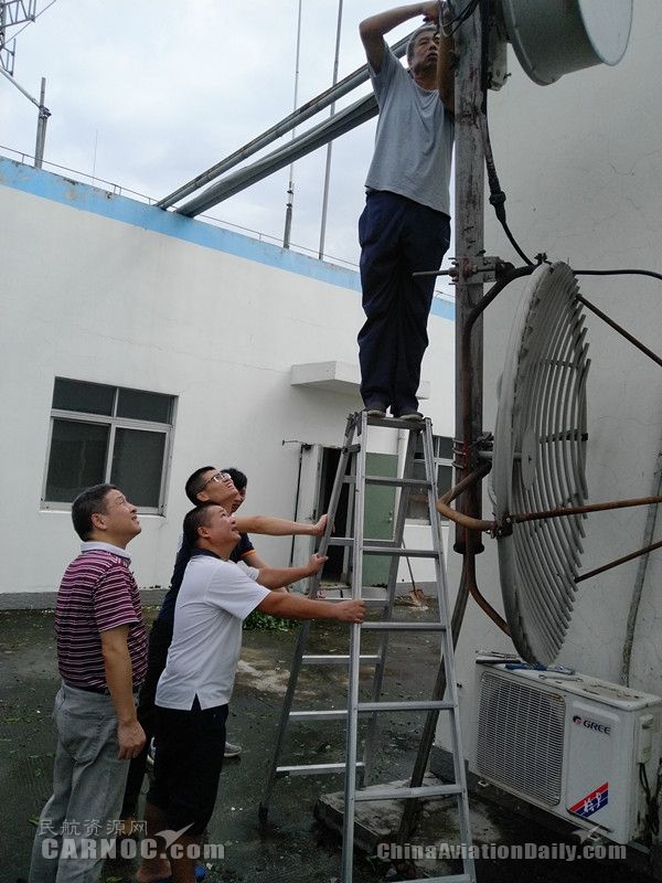 雷达天线倒伏重新安装固定