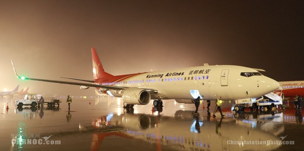昆明航空引进一架波音737-800 机队增至26架