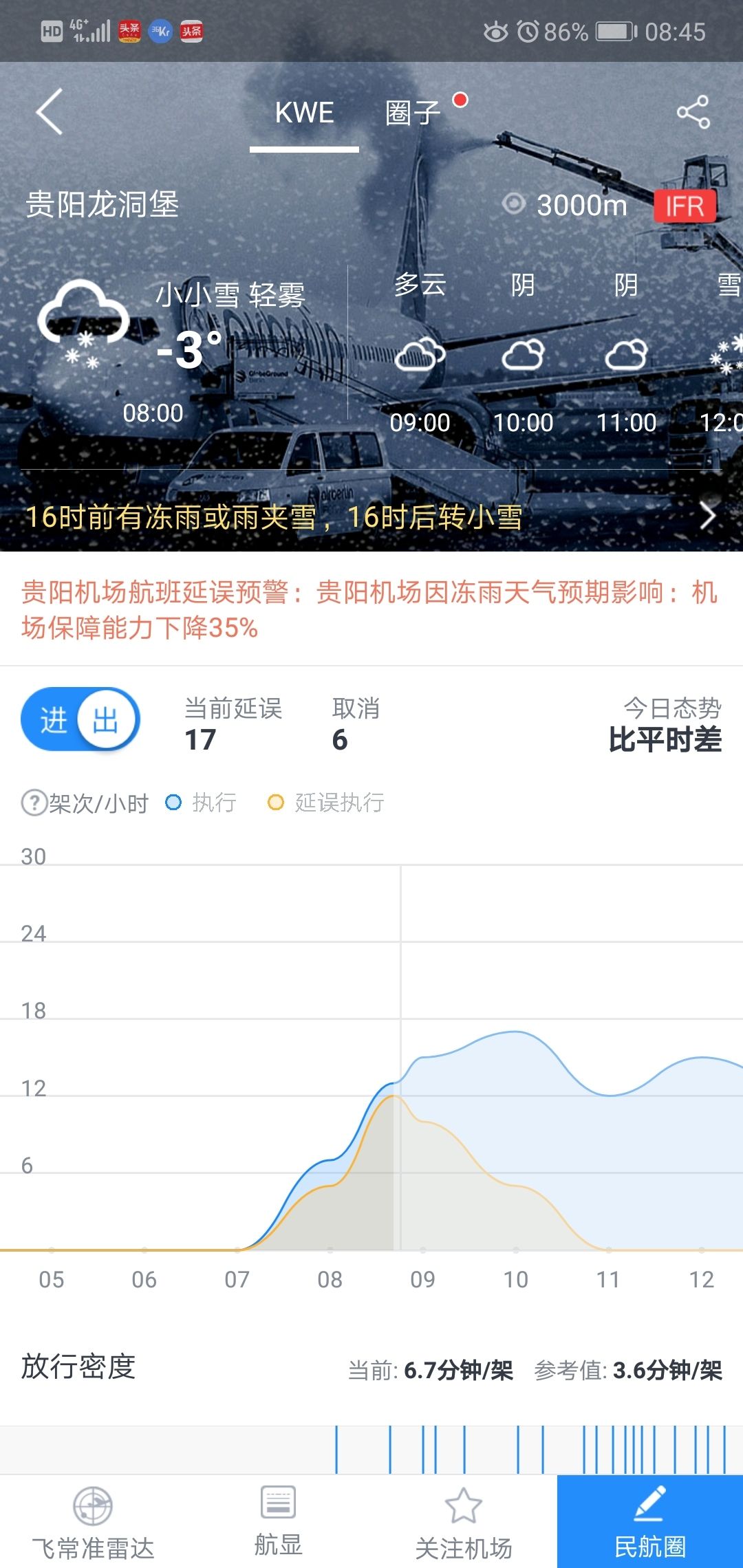 贵阳机场当前航班延误情况
