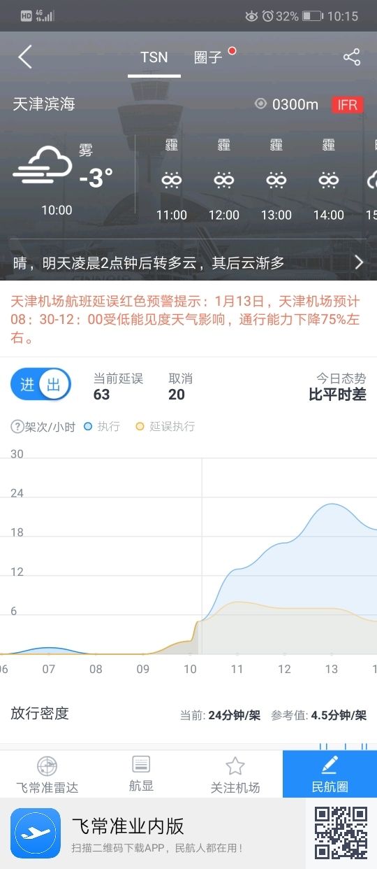 天津滨海机场目前航班执行情况