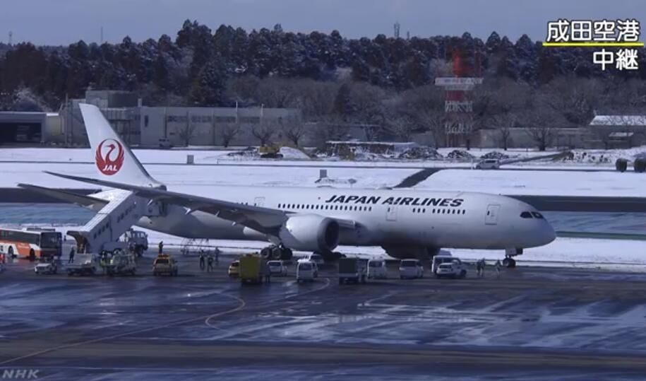 日航787客机降落后偏出滑行道 成田机场跑道关闭
